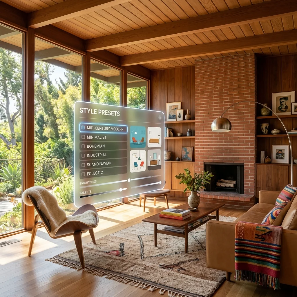 AI interior design guide before and after