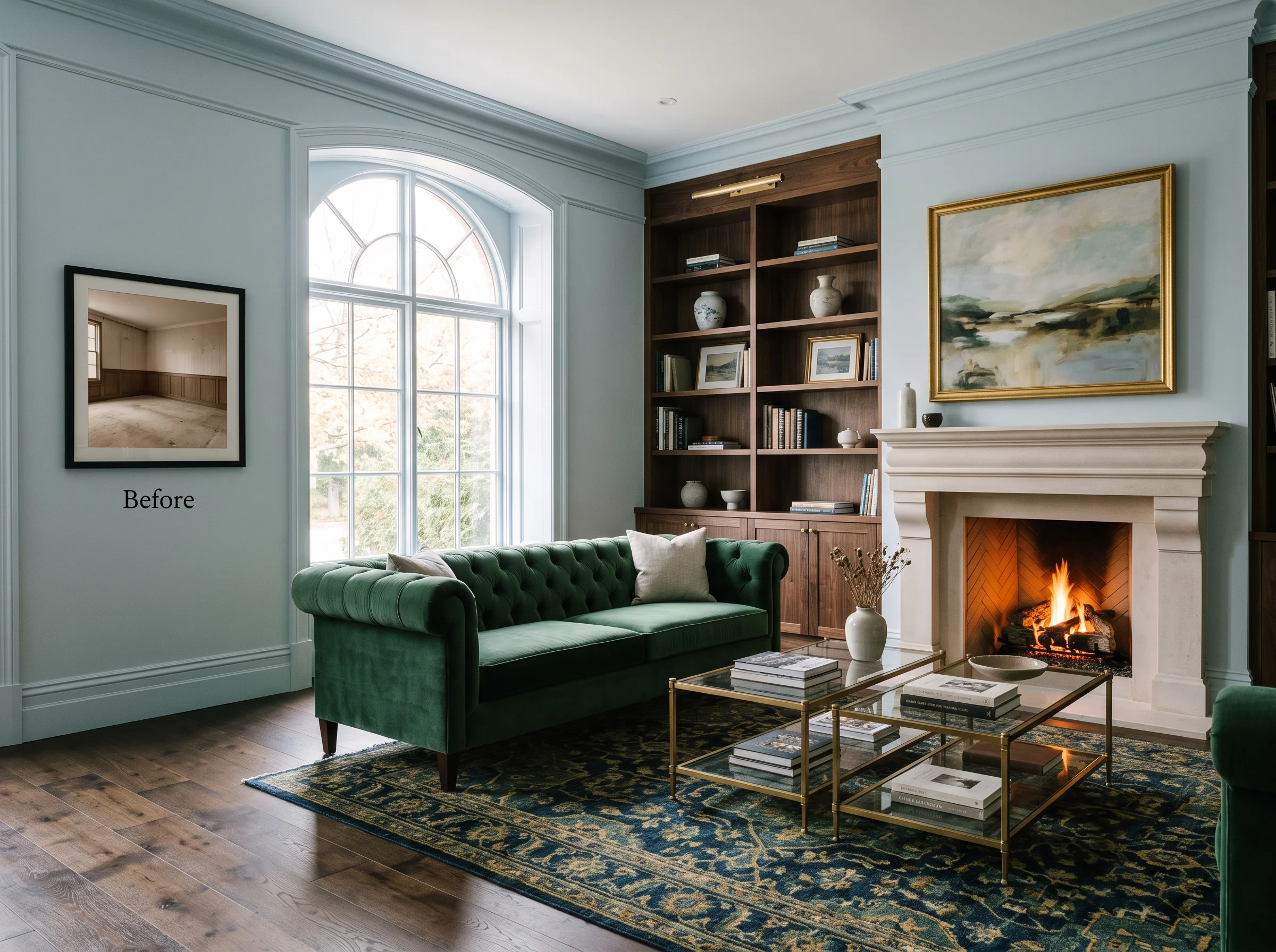 Well-designed room illustrating the return on investment of interior design
